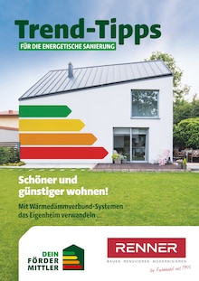 Renner Prospekt Trend-Tipps für die energetische Sanierung mit  Seiten in Königshain-Wiederau und Umgebung