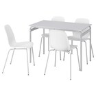 Tisch und 4 Stühle grau/weiß weiß von GRÅSALA / LIDÅS im aktuellen IKEA Prospekt