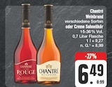 Weinbrand oder Creme Sahnelikör im Angebot bei EDEKA in Schwabach Weinbrand oder Creme Sahnelikör Angebote von Chantré bei EDEKA Schwabach für 6,49 €