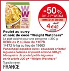 Poulet au curry et noix de coco - Weight Watchers dans le catalogue Monoprix