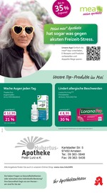 mea - meine apotheke Apotheken Prospekt der aktuellen Woche mit 4 Seiten, gültig von 01.05.2026 bis 31.05.2026, in Arnstein und Umgebung Aktueller mea - meine apotheke Apotheken Prospekt in Arnstein und Umgebung, "Unsere Mai-Angebote" mit 4 Seiten, 01.05.2026 - 31.05.2026