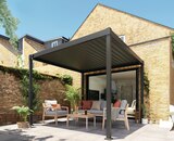 Pergola bioclimatique autoportante gris acier Tehuano 3 x 3 m en promo chez Castorama Dunkerque à 649,00 €