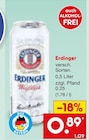 Erdinger im Angebot bei Netto Marken-Discount in Kempten Erdinger Angebote bei Netto Marken-Discount Kempten für 0,89 €