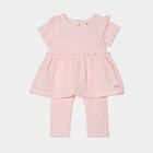 Ensemble tunique et legging gaze coton rose clair bébé fille en promo chez La Halle Ensemble tunique et legging gaze coton rose clair bébé fille dans le catalogue La Halle