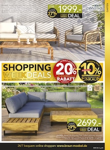 Gartenmöbel im aktuellen BRAUN Möbel-Center Prospekt (Freiburg (Breisgau)) Gartenmöbel im BRAUN Möbel-Center Prospekt "GARTENMÖBEL FRÜHLINGS-TRENDS" mit 12 Seiten (Freiburg (Breisgau))