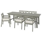 Tisch+3 Armlehnstühle+Bank/außen grau las./Frösön/Duvholmen beige von BONDHOLMEN im aktuellen IKEA Prospekt für 882,94 €