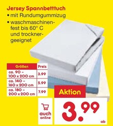 Jersey Spannbetttuch bei Netto Marken-Discount in Menden Jersey Spannbetttuch im Angebot bei Netto Marken-Discount Menden