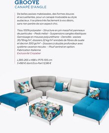 Groove canapé d’angle - Crozatier à Ivry-sur-Seine Groove canapé d’angle en promo chez Crozatier Ivry-sur-Seine à 5 490,00 €