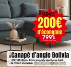 Canapé d'angle Bolivia en promo chez Maxi Bazar Allauch à 799,99 €