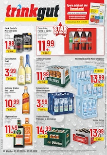 Trinkgut Prospekt der Woche "Aktuelle Angebote" Seite 1, 02.03.2026 bis 07.03.2026 für Mülheim Aktueller Trinkgut Prospekt "Aktuelle Angebote" Seite 1 von 10 Seiten für Mülheim