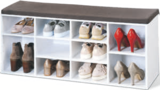 Schuhschrank mit braunem Sitzkissen Angebote bei toom Baumarkt Halle für 44,99 €