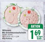 Bio-Frischwurstaufschnitt im Angebot bei WEZ in Bad Oeynhausen Bio-Frischwurstaufschnitt Angebote von Wiltmann bei WEZ Bad Oeynhausen für 1,69 €