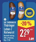 Thüringer Rotwurst von Die Thüringer für 2,29 € bei ALDI Nord im Angebot Thüringer Rotwurst von Die Thüringer im aktuellen ALDI Nord Prospekt