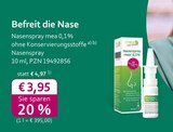 Aktuelles Nasenspray mea 0,1% Angebot bei mea - meine apotheke in Gelsenkirchen ab 3,95 €