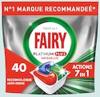 Tablettes lave-vaisselle Platinium Plus Original x40(b) - Fairy - Intermarché à Villemomble Tablettes lave-vaisselle Platinium Plus Original x40(b) - Fairy en promo chez Intermarché Villemomble à 3,93 €