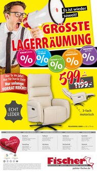 Relaxsessel im Polstermöbel Fischer Prospekt "UNSERE GRÖSSTE LAGERRLAGERRÄUMUNG" mit 12 Seiten (Nürnberg)