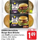 Burger Buns Brioche Angebote von EDEKA Herzstücke bei E center Homburg für 1,49 €