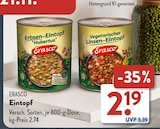 Erbsen im ALDI SÜD Prospekt Erbsen-Eintopf Hubertus von Erasco im aktuellen ALDI SÜD Prospekt für 2,19 €