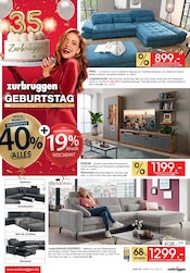 Aktueller Zurbrüggen Prospekt mit Sofa, "Zurbrüggen feiert Geburtstag!", Seite 9