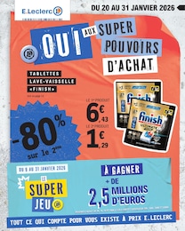 Catalogue E.Leclerc en cours à Romilly-sur-Aigre et aux alentours : «OUI AUX SUPER POUVOIRS D'ACHAT» avec 56 pages, valable du 20/01/2026 au 31/01/2026