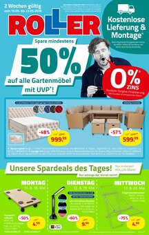 Gartenmöbel im aktuellen ROLLER Prospekt (Essen) Gartenmöbel im ROLLER Prospekt "50% auf alle Gartenmöbel mit UVP!" mit 16 Seiten (Essen)