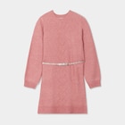 Robe pull courte avec ceinture tressée vieux rose fille - La Halle à Aulnay-sous-Bois Robe pull courte avec ceinture tressée vieux rose fille en promo chez La Halle Aulnay-sous-Bois à 19,99 €