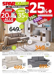 Ecksofa im Sparkauf Prospekt in Heilbronn Aktueller Sparkauf Prospekt mit Ecksofa, "...der Möbel-Discounter!", Seite 1