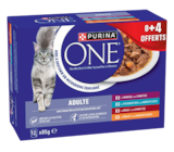 SACHETS REPAS CHAT ADULTE - 85G X 8 + 4 OFFERTS - PURINA ONE en promo chez Animalis SACHETS REPAS CHAT ADULTE - 85G X 8 + 4 OFFERTS - PURINA ONE dans le catalogue Animalis