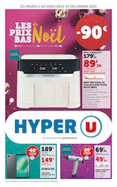 Catalogue Supermarchés Hyper U en cours à Richebourg et alentours, "LES PRIX BAS de Noël", 44 pages, 02/12/2025 - 24/12/2025