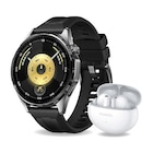 Pack Montre connectée Huawei Watch GT6 46 mm Bluetooth Noir avec bracelet fluoroélastomère Noir + Ecouteurs FreeBuds 6i Blanc dans le catalogue Fnac