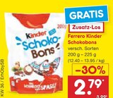 Kinder Schokobons im Netto Marken-Discount Prospekt Kinder Schokobons von Ferrero im aktuellen Netto Marken-Discount Prospekt für 2,79 €
