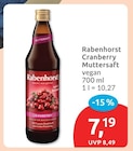 Cranberry Muttersaft von Rabenhorst für 7,19 € bei budni im Angebot Cranberry Muttersaft von Rabenhorst im aktuellen budni Prospekt
