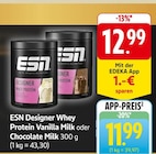 Designer Whey Protein Vanilla Milk oder Chocolate Milk im Angebot bei EDEKA in Ulm Designer Whey Protein Vanilla Milk oder Chocolate Milk Angebote von ESN bei EDEKA Ulm für 11,99 €