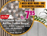 Selbstklebende Wandfliesen Wall Tiles Premium Hexagon Angebote von d-c-fix bei Hornbach Straubing für 7,95 €