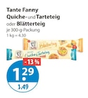 Quiche- und Tarteteig von Tante Fanny im aktuellen V-Markt Prospekt für 1,29 €