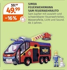 Feuerwehrmann Sam Feuerwehrauto von Simba im aktuellen Müller Prospekt für 49,99 €