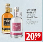 Kyle's Club Gin 23 ATT. oder Rum 12 Years Angebote bei famila Nordost Elmshorn für 20,99 €