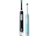 Pro Series 1 Duopack Elektrische Zahnbürste Blue/Black, Reinigungstechnologie: Mikrovibrationen von ORAL-B im aktuellen MediaMarkt Saturn Prospekt