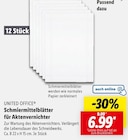 Schmiermittelblätter für Aktenvernichter Angebote von UNITED OFFICE bei Lidl Hanau für 6,99 €