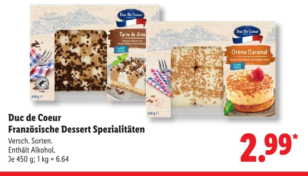 Französische Dessert Spezialitäten