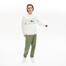 Lacoste Angers - Sweatshirt à col rond en molleton de coton imprimé Promo Sweatshirt à col rond en molleton de coton imprimé dans le catalogue Lacoste "Toutes les silhouettes" à Angers
