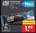 Proteinriegel von Max Balance für 1,99 € bei Netto Marken-Discount im Angebot Proteinriegel von Max Balance im aktuellen Netto Marken-Discount Prospekt