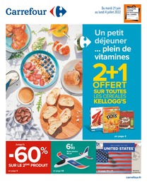 Catalogue Carrefour du moment, 21/06/2022 - 04/07/2022 Prospectus Carrefour en cours, "Un petit déjeuner... plein de vitamines", 72 pages