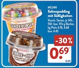 Schokolinsen & Vanille-Sahnepudding von Milsani für 0,69 € bei ALDI SÜD im Angebot Schokolinsen & Vanille-Sahnepudding von Milsani im aktuellen ALDI SÜD Prospekt
