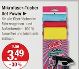 V-Markt - Mikrofaser-Tücher Set Power Angebot im Prospekt Mikrofaser-Tücher Set Power bei V-Markt im Prospekt "" für 3,49 €