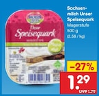 Unser Speisequark Angebote von Sachsenmilch bei Netto Marken-Discount Cottbus für 1,29 €