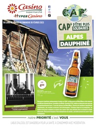 Catalogue Casino Supermarchés à Saint-Roch, avec 15 pages Prospectus Casino Supermarchés à Saint-Roch, "Cap' d'être plus solidaires, Alpes Dauphiné", 15 pages, 30/01/2023 - 05/02/2023