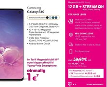 Galaxy S10 + MagentaMobil M Young bei Becker Kommunikationsservice in Bocholt Galaxy S10 + MagentaMobil M Young im Angebot bei Becker Kommunikationsservice Bocholt für 1,00 €