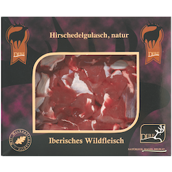 Frischer Hirschedelgulasch natur