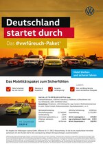 Volkswagen Prospekt für Bernau mit 2 Seiten Volkswagen Prospekt für Bernau: "Deutschland startet durch. Das #vwfüreuch-Paket", 2 Seiten, 05.06.2020 - 02.07.2020